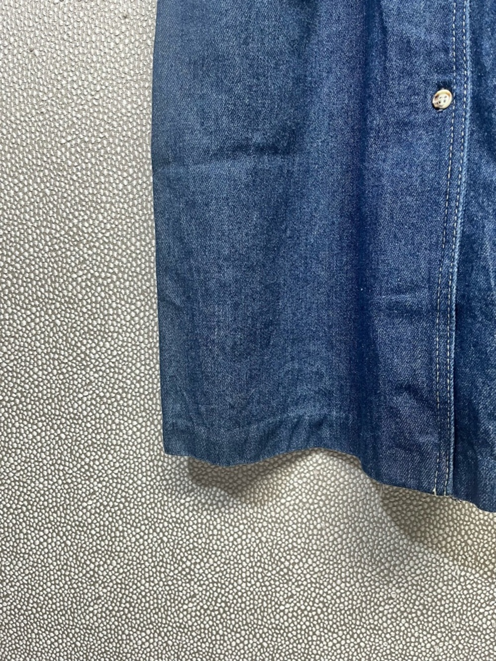 11/12 Vintage Castle Square Denim Jumper Dress - Picture 3 of 8